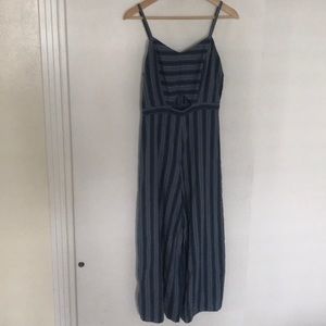 Blue striped jumpsuit